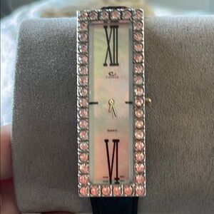 Elegant Silver CENERE Crystal Watch Stunning!!!!! Never Worn